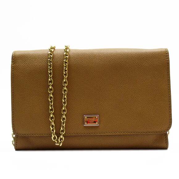 Dolce & Gabbana DOLCE&GABBANA Shoulder Bag Leather Camel Women's t19098a
